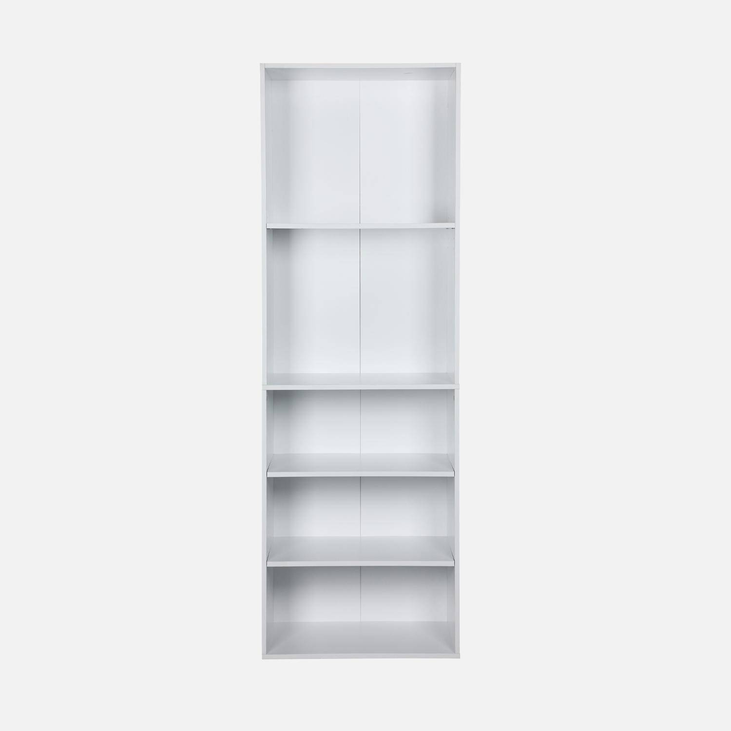 Módulo armario con 5 estantes, Modulo, Blanco, 60x45x180 cm Photo3
