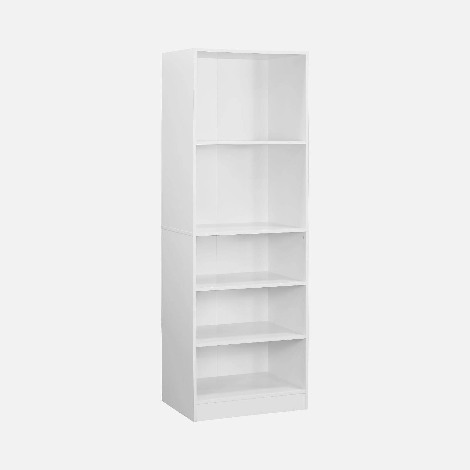 Módulo armario con 5 estantes, blanco, paneles laminados Photo2