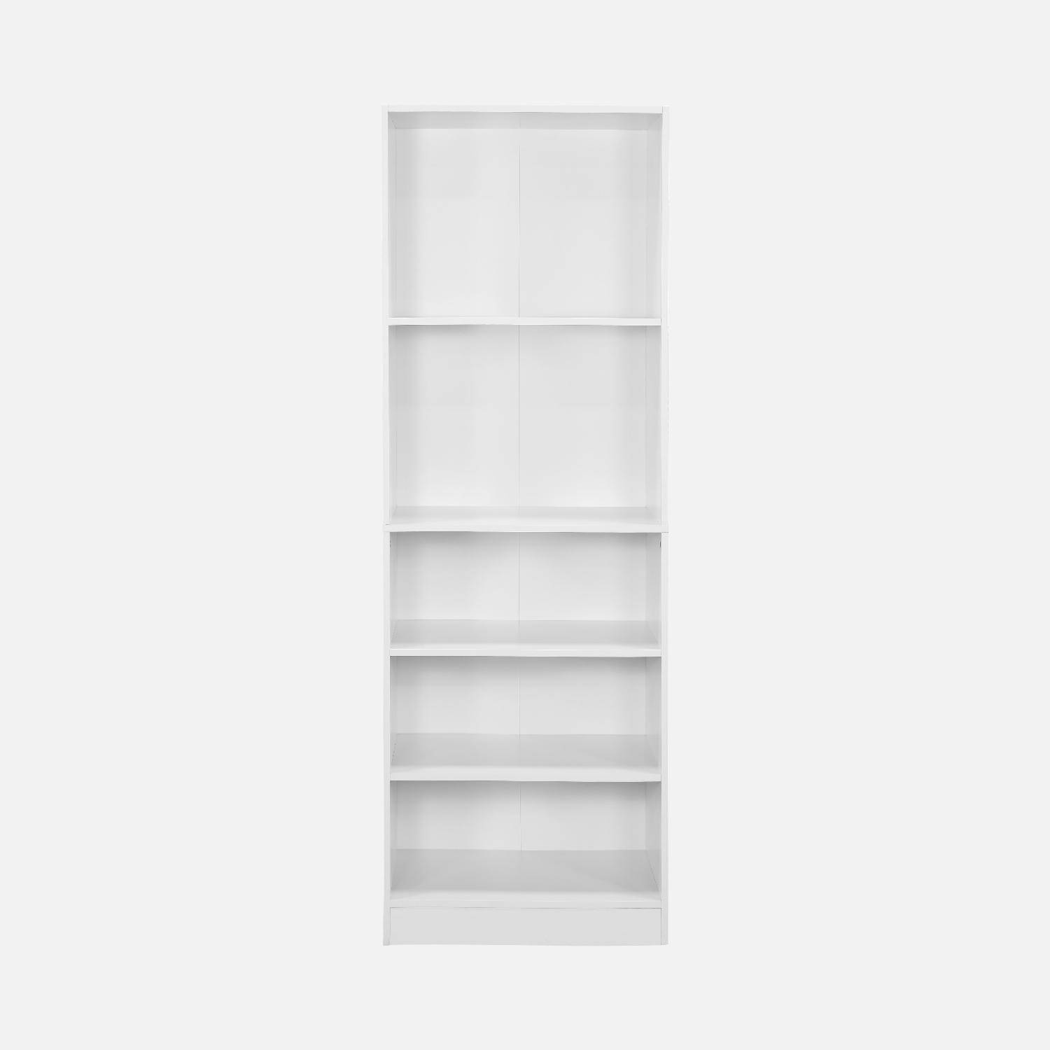 Módulo armario con 5 estantes, blanco, paneles laminados Photo3