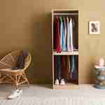 Módulo armario con ropero y pantalonero, natural, paneles laminados Photo2