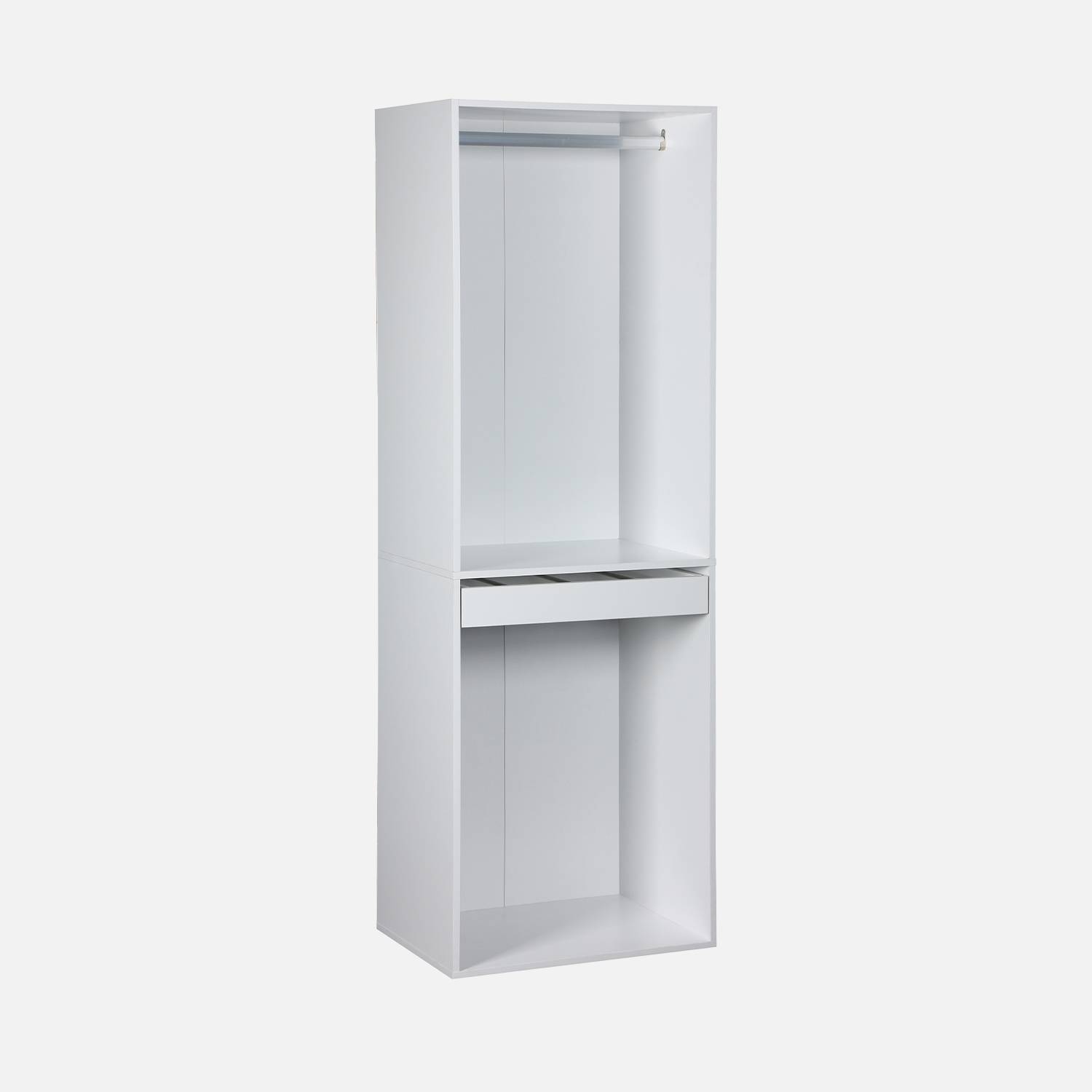 Sweeek Modulo Armadio 5 Ripiani | 60x45x180 Cm | Colore Marrone Naturale | Modulabile