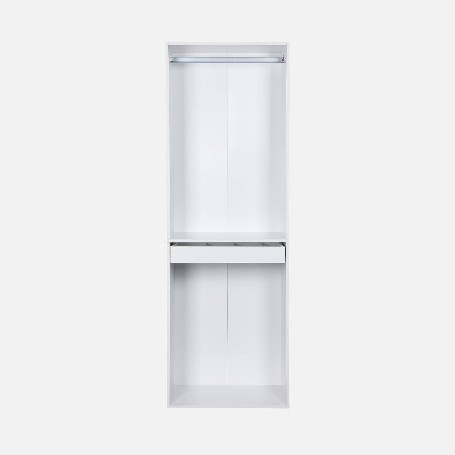 Módulo armario con ropero y pantalonero, Modulo, Blanco, 60x45x180 cm,sweeek,Photo4