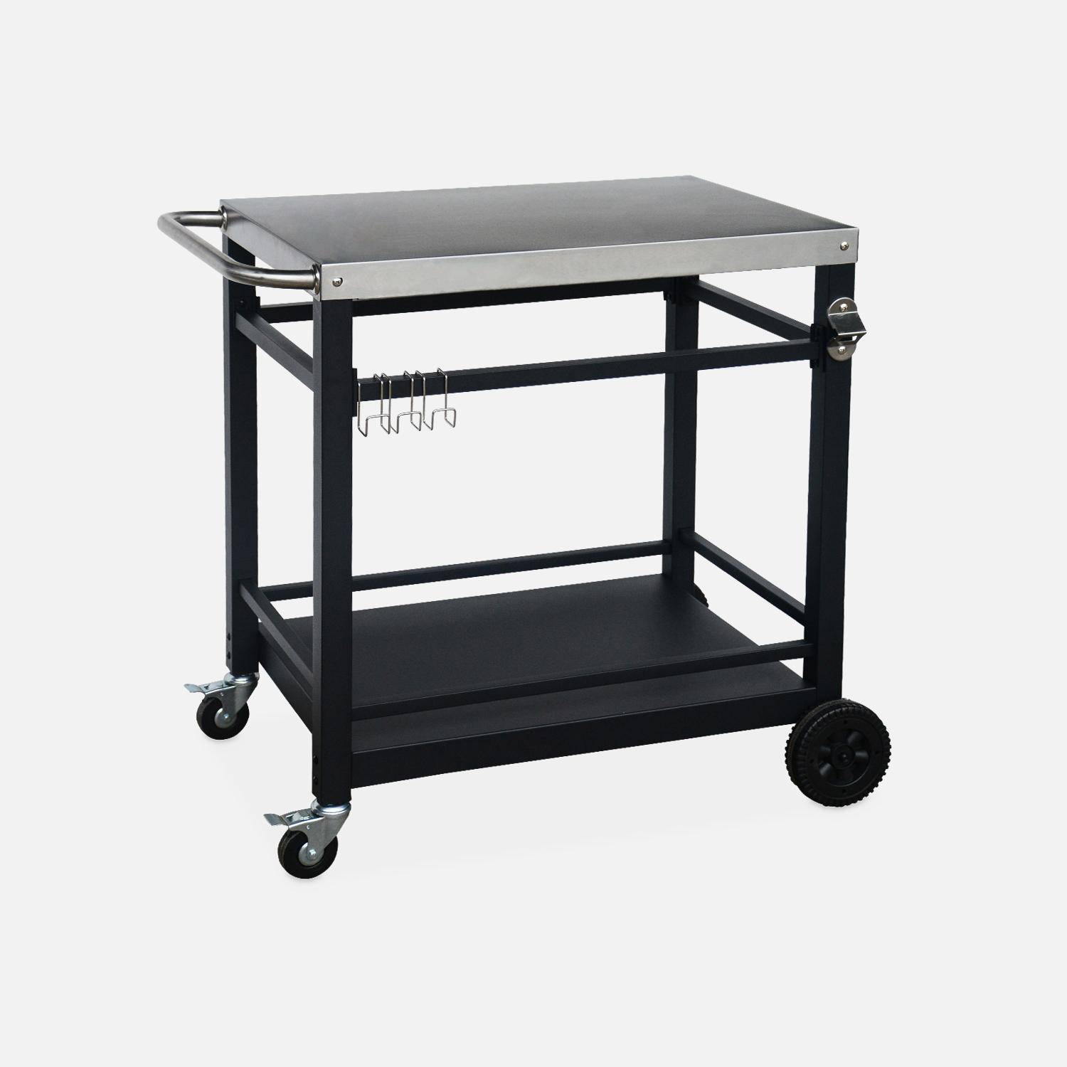 LORD ブラックメタル　blackl Zwarte roltafel, Colbert, L88xB58xH82,8cm | sweeek