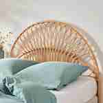 Kopfteil aus Rattan Natur passend für Betten mit einer Breite von 140 cm, L 140 x T 3 x H 115 cm Photo1