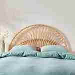 Tête de lit en rotin naturel compatible avec les lits d'une largeur de 140cm, L 140 x P3 x H115cm Photo2