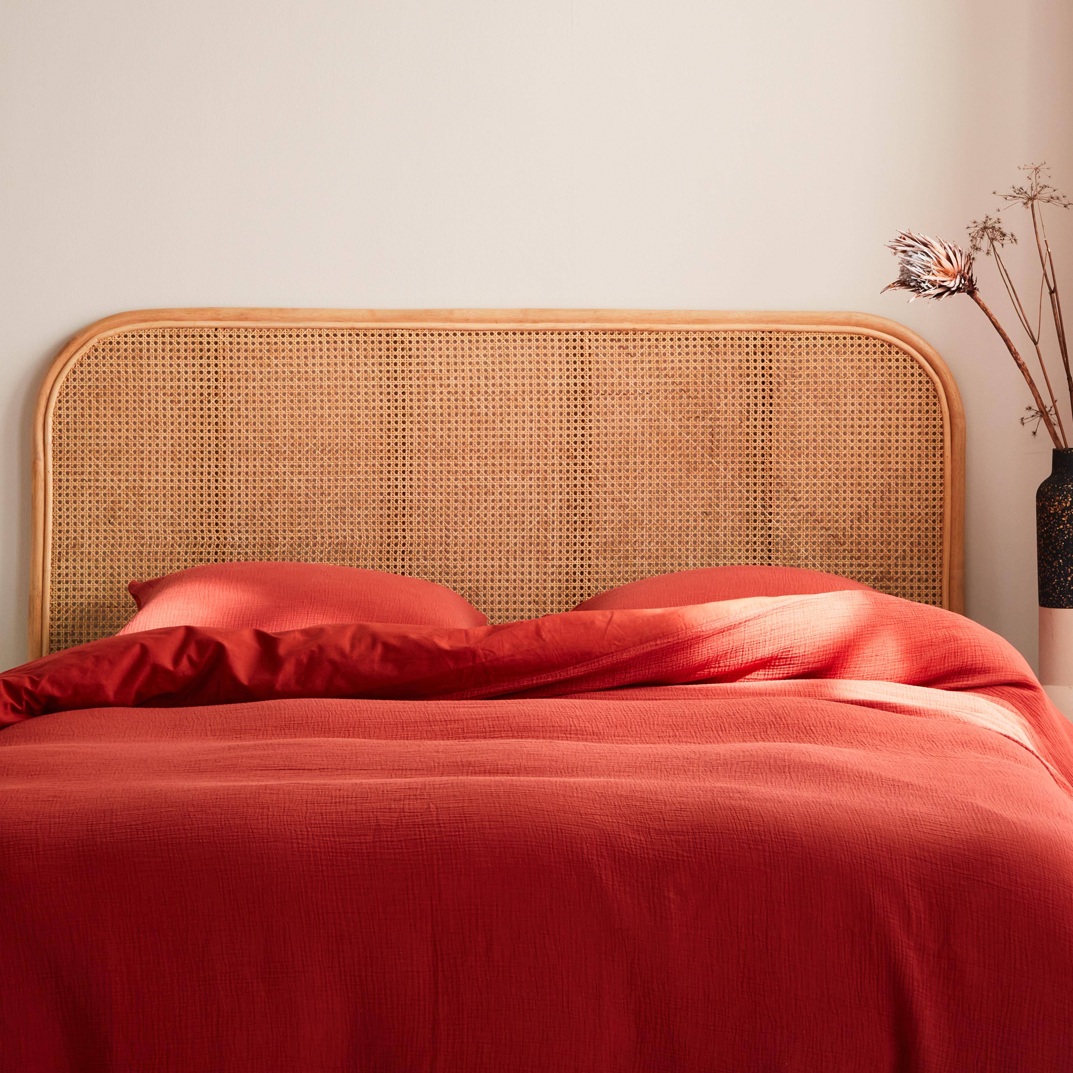 Caned headboard queen discount