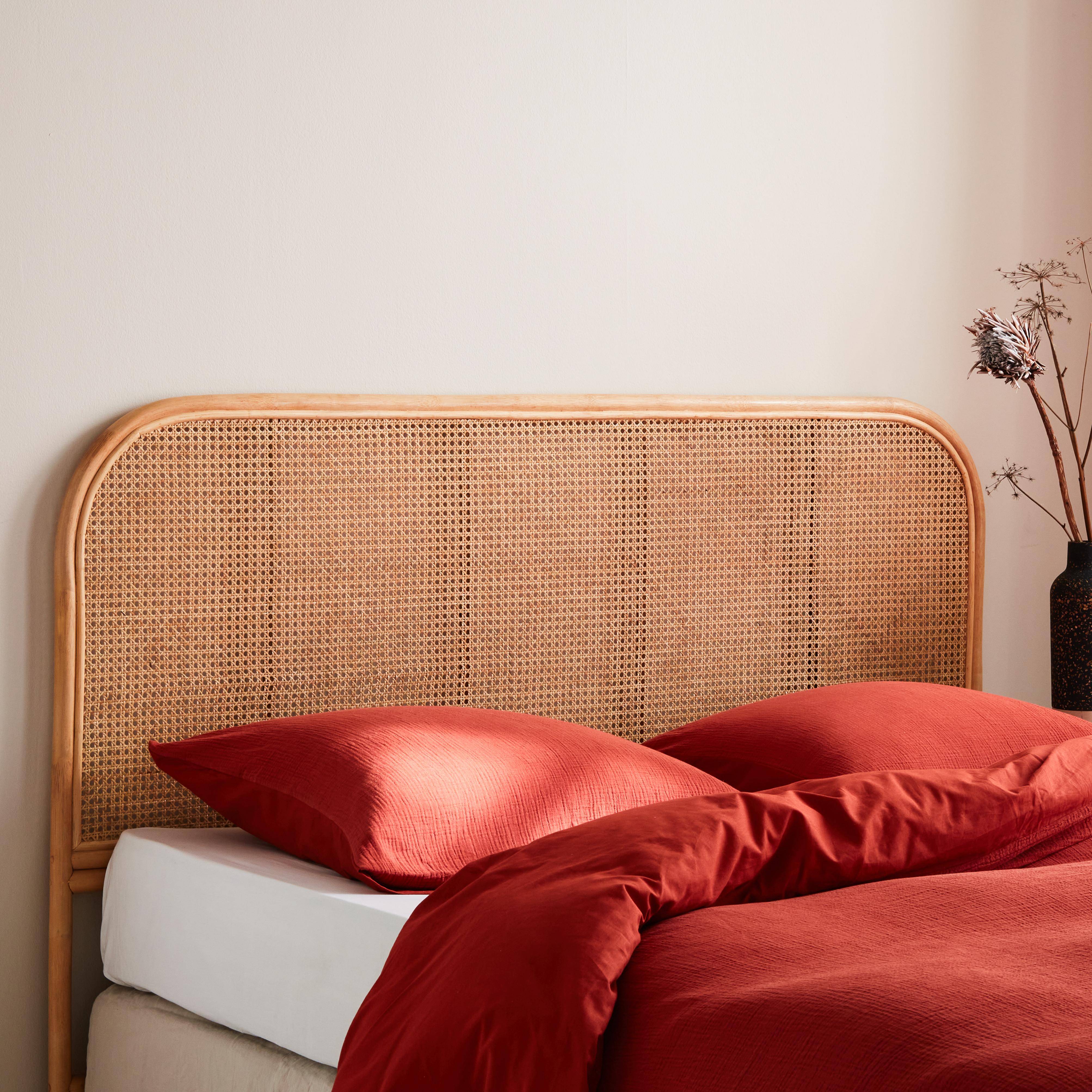 Kopfteil aus Rattan und Rohrgeflecht Natur passend für Betten mit einer Breite von 160 cm Photo1