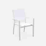 Gartengarnitur - Chicago Weiß / Weiß- Ausziehbarer Tisch175/245 cm mit Verlängerung und 8 Sitzen aus Textilene Photo5