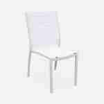 Gartengarnitur - Chicago Weiß / Weiß- Ausziehbarer Tisch175/245 cm mit Verlängerung und 8 Sitzen aus Textilene Photo6
