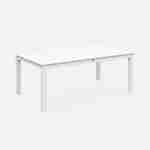 Gartengarnitur - Chicago Weiß / Weiß- Ausziehbarer Tisch175/245 cm mit Verlängerung und 8 Sitzen aus Textilene Photo8