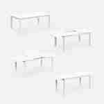Gartengarnitur - Chicago Weiß / Weiß- Ausziehbarer Tisch175/245 cm mit Verlängerung und 8 Sitzen aus Textilene Photo9