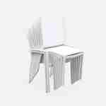 Gartengarnitur - Chicago Weiß / Weiß- Ausziehbarer Tisch175/245 cm mit Verlängerung und 8 Sitzen aus Textilene Photo7