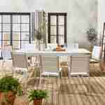 Gartengarnitur - Chicago Weiß / Weiß- Ausziehbarer Tisch175/245 cm mit Verlängerung und 8 Sitzen aus Textilene Photo11