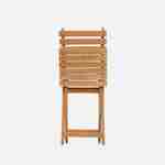 Table de jardin pliable 150cm en bois d'acacia déjà huilé, forme ovale avec 6 chaises pliables  Photo7