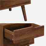 Conjunto de 2 mesas-de-cabeceira em madeira tingida de nogueira, 2 gavetas, pés em pinho maciço Photo6