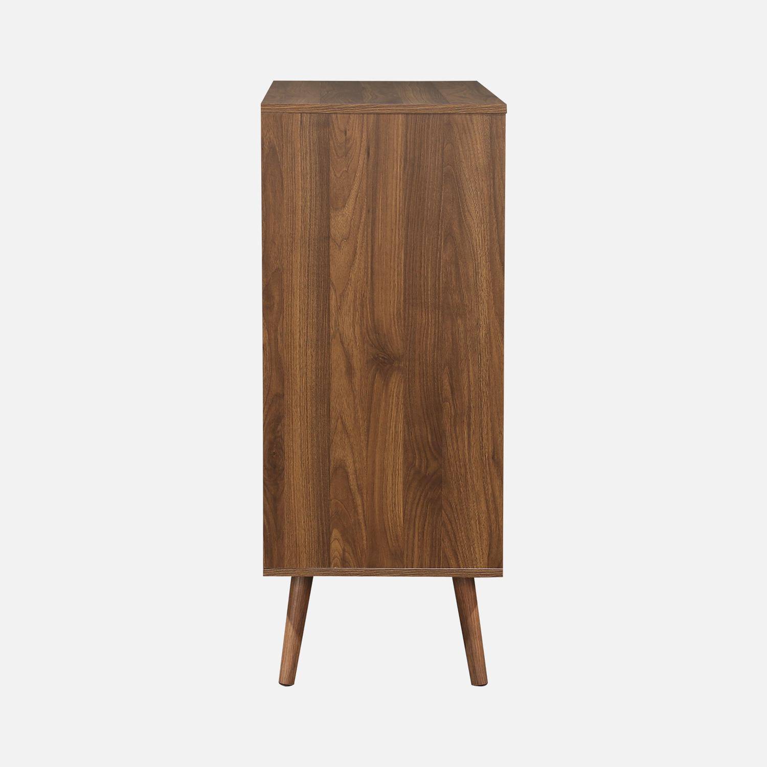 Walnut wood-effect 4-drawer chest, 80x40x99cm, Nepal, 4 drawers Photo6
