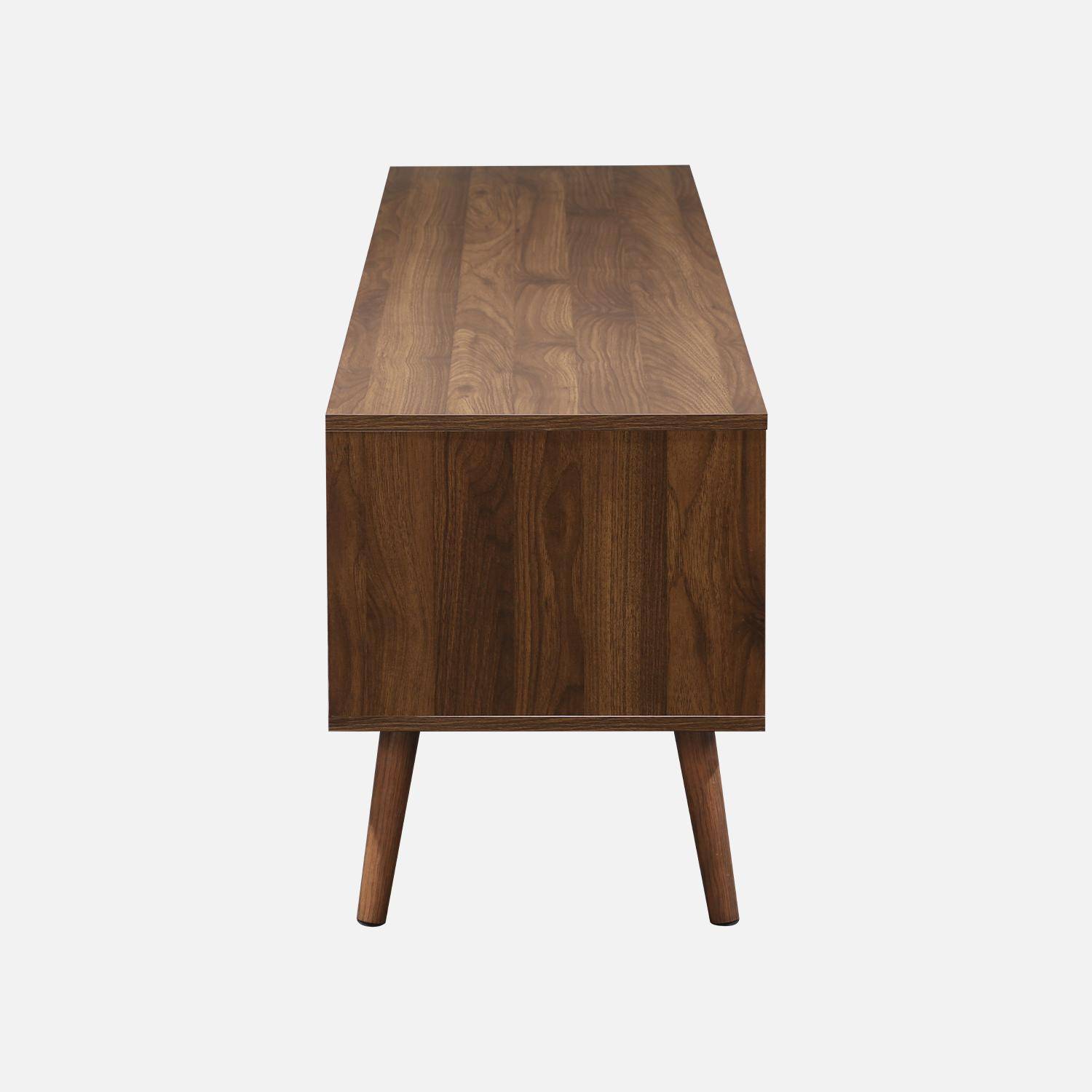 TV-meubel, walnoot houtdecor, 2 deuren, 1 plank, 160cm Photo7
