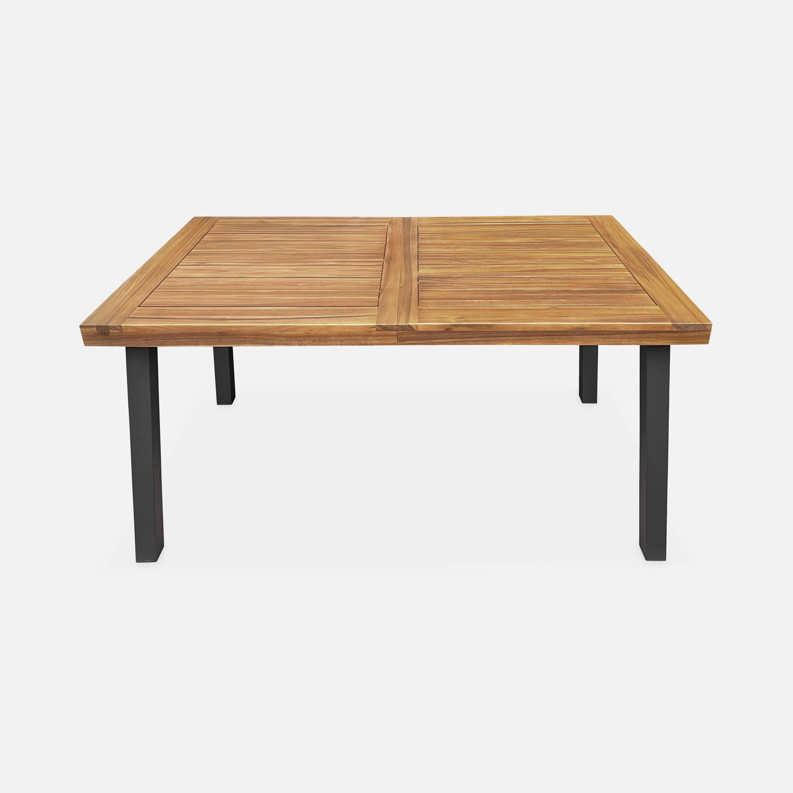 Tisch Indoor/Outdoor Santana aus Holz und Metall für 6 Personen, 150cm,sweeek,Photo5