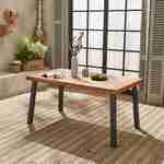 Santana mesa de interior/exterior, madeira e metal, 6 lugares, 150cm Photo2