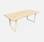 Table intérieur / extérieur acacia et structure acier ivoire  | sweeek