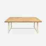 Tisch Indoor/Outdoor aus hellem Holz, Teakholzeffekt und verzinktem Stahl in Elfenbein, Fortaleza B190 x T91.5 x H76cm 6-8 Sitzplätze Photo4