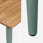 Table de jardin bois d'acacia et acier galvanisé MARINGA, savane,  8 places, L200 x P90 x H76cm Photo6