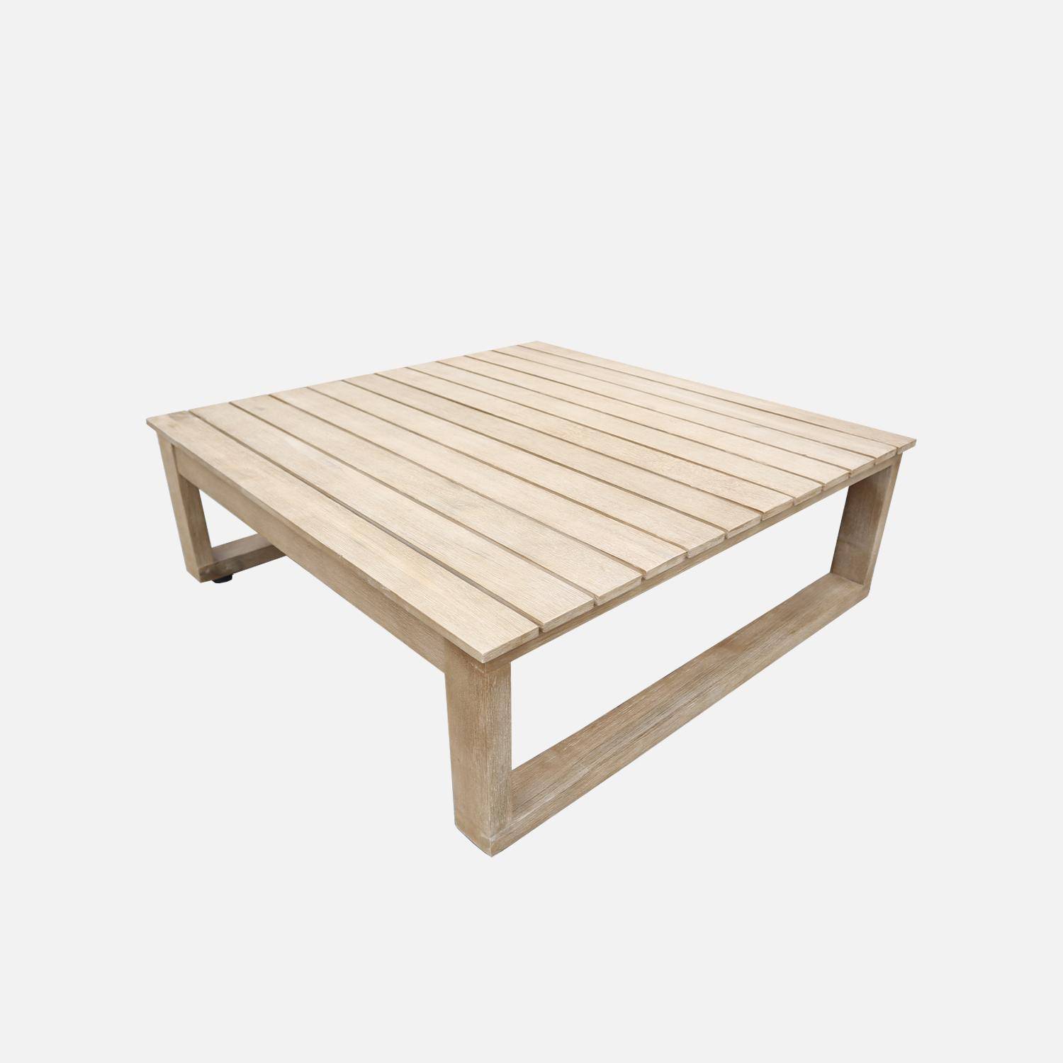 Salon de jardin, Havana, bois d'acacia, housse polyester, 5 places 158x72x68cm (22.6kg) Photo9