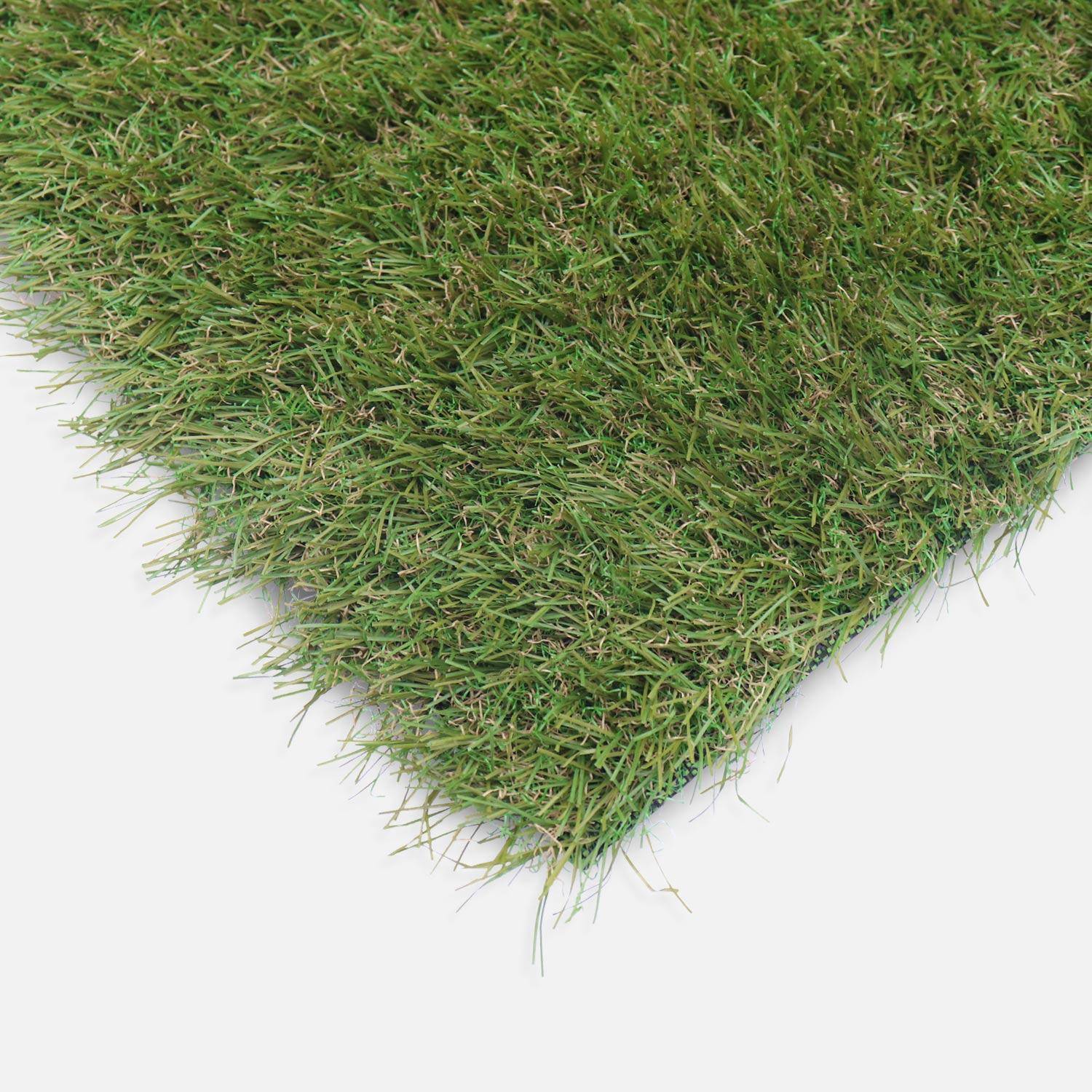 Synthetisch gras 2x5m - Carry - smaragdgroen, kaki groen en beige strengen, 28mm dik,sweeek,Photo1