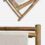Chilienne en bambou, toile naturelle polyester et coton, DAVAO L110 x P60 x H94cm Photo7