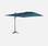 Parasol déporté rectangulaire 3x4m bleu canard  | sweeek