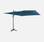 Parasol déporté rectangulaire 3x4m bleu canard  | sweeek