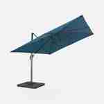 Rechthoekige parasol 3 x 4 m - Antibes - groenblauw-  Offset parasol, kantelbaar, opvouwbaar en 360° draaibaar. Photo5