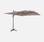 Rechthoekig zweefparasol 3 x 4 m - Antibes - beige - Offset parasol, kantelbaar, opvouwbaar en 360° draaibaar. | sweeek
