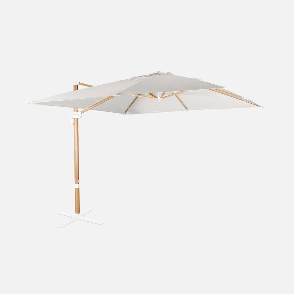 Parasol 3x3m cuadrado desplazado, Crudo