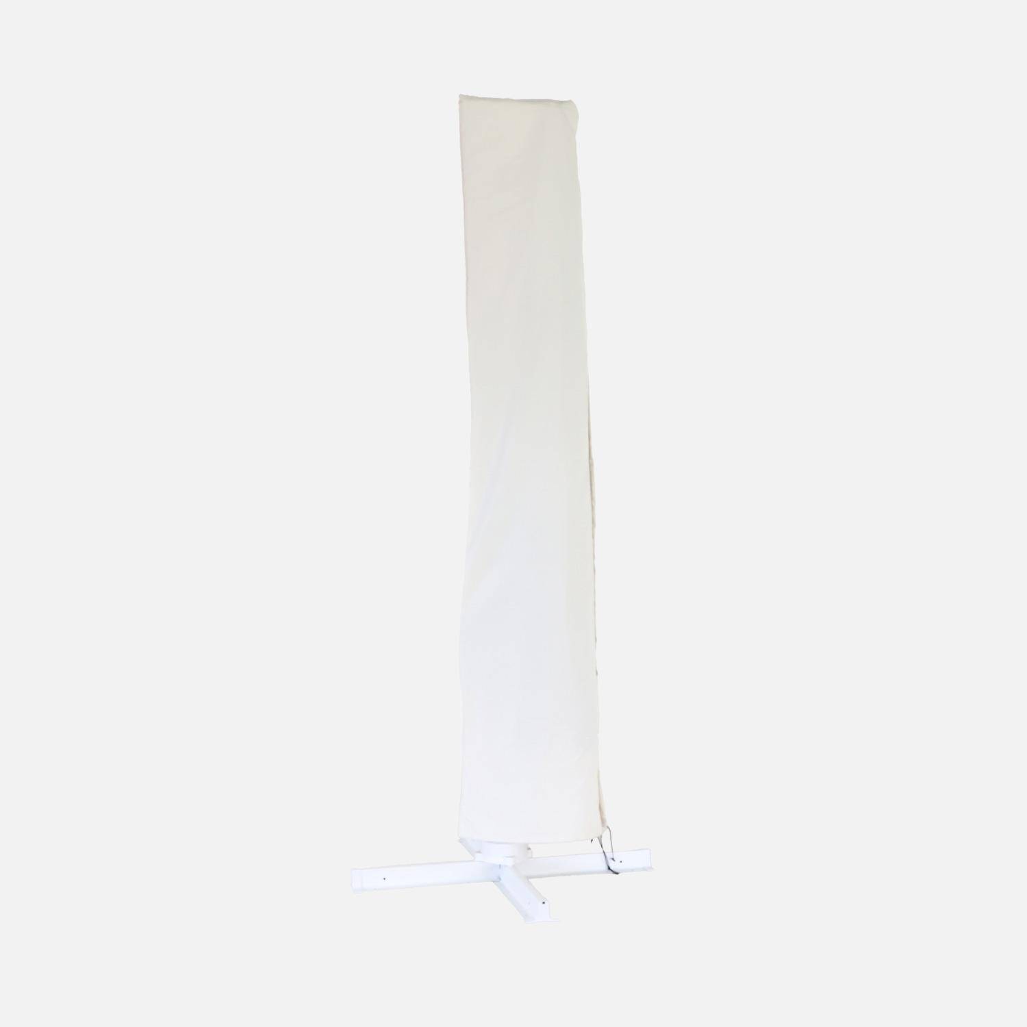 Vierkante parasol 3x3m, Falgos, ecru, parasol kantelt, vouwt en draait 360°.,sweeek,Photo8