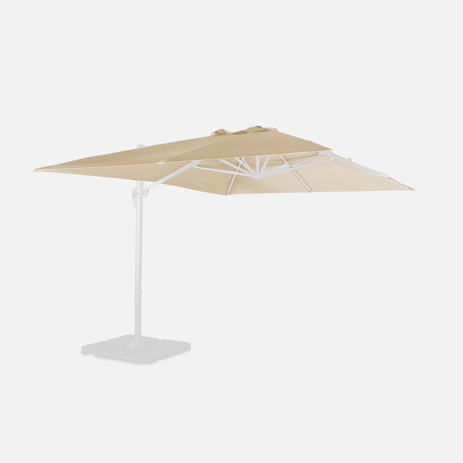 Toile de parasol beige pour parasol 3x4m Wimereux  | sweeek