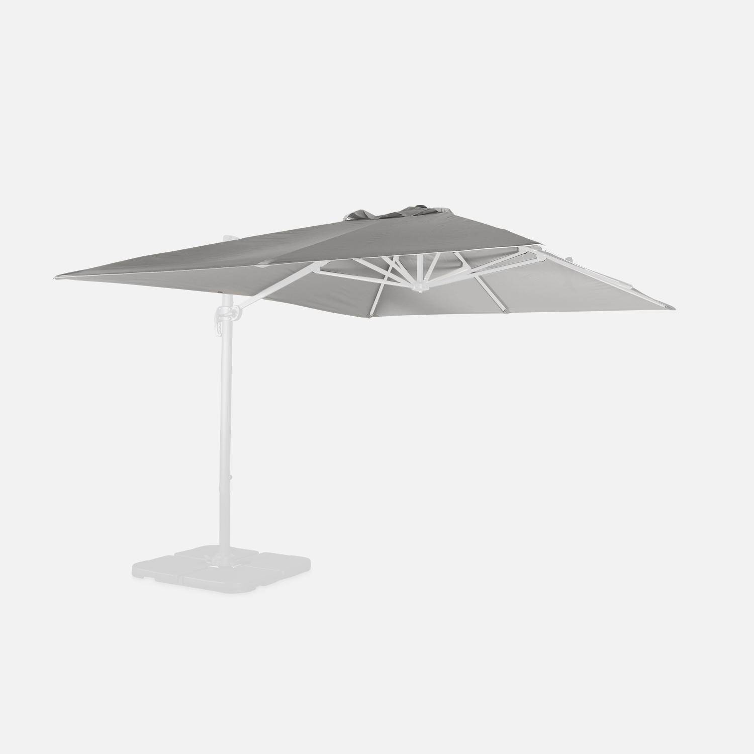 Grijs parasoldoek voor 3x4m Wimereux parasol - reservedoek, vervangingsdoek,sweeek,Photo1
