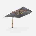 3x4m rectangular cantilever parasol, Wimereux, Grey Photo5 3x4m rectangular cantilever parasol, Wimereux, Grey Photo5