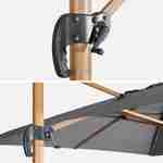 3x4m rectangular cantilever parasol, Wimereux, Grey Photo7 3x4m rectangular cantilever parasol, Wimereux, Grey Photo7