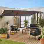 3x4m rectangular cantilever parasol, Wimereux, Grey Photo2 3x4m rectangular cantilever parasol, Wimereux, Grey Photo2
