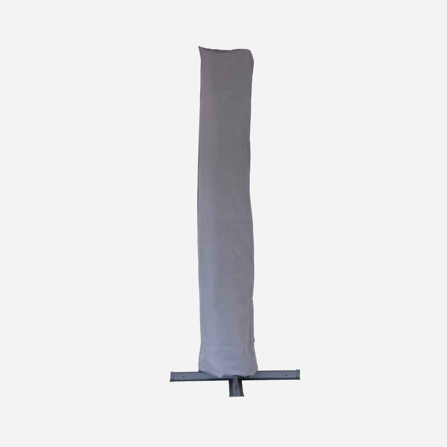 3x4m rectangular cantilever parasol, Wimereux, Grey,sweeek,Photo9