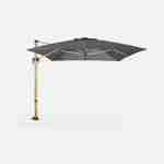 3x4m rectangular cantilever parasol, Wimereux, Grey Photo4 3x4m rectangular cantilever parasol, Wimereux, Grey Photo4