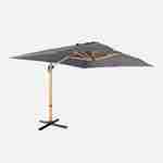 3x4m rectangular cantilever parasol, Wimereux, Grey Photo3 3x4m rectangular cantilever parasol, Wimereux, Grey Photo3