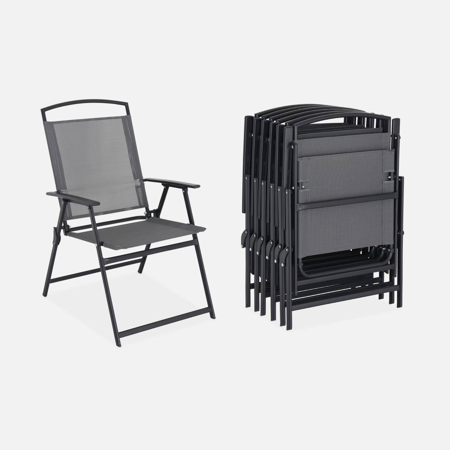 Mesa, silla y sillón de aluminio MSE-1, MSE-2 y MSE-3 estilo