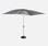Parasol droit  gris 2x3m, mât imitation bois  | sweeek