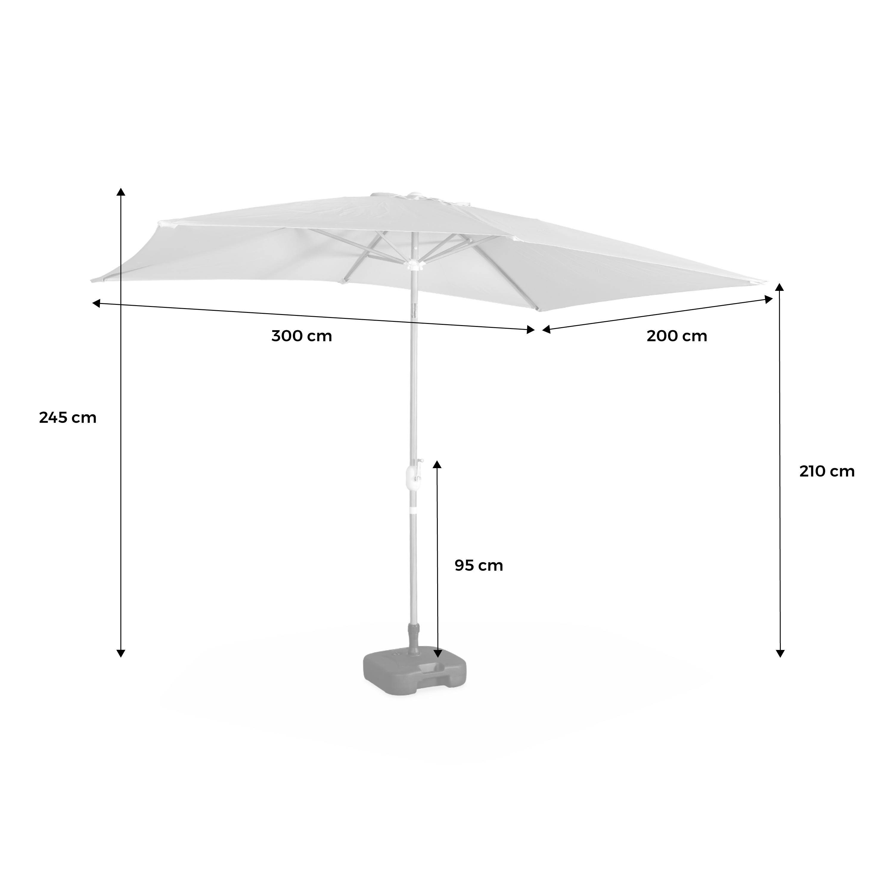 soor ploom / 2y 92㎝ Rechte zandkleurige parasol 2x3m, imitatie houten stok | sweeek