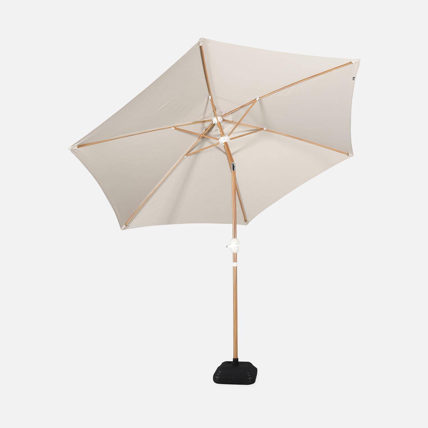 Hespéride Sonnenschirm Sisko – 2,7 M Durchmesser, Entenblau, Aluminium-Gestell