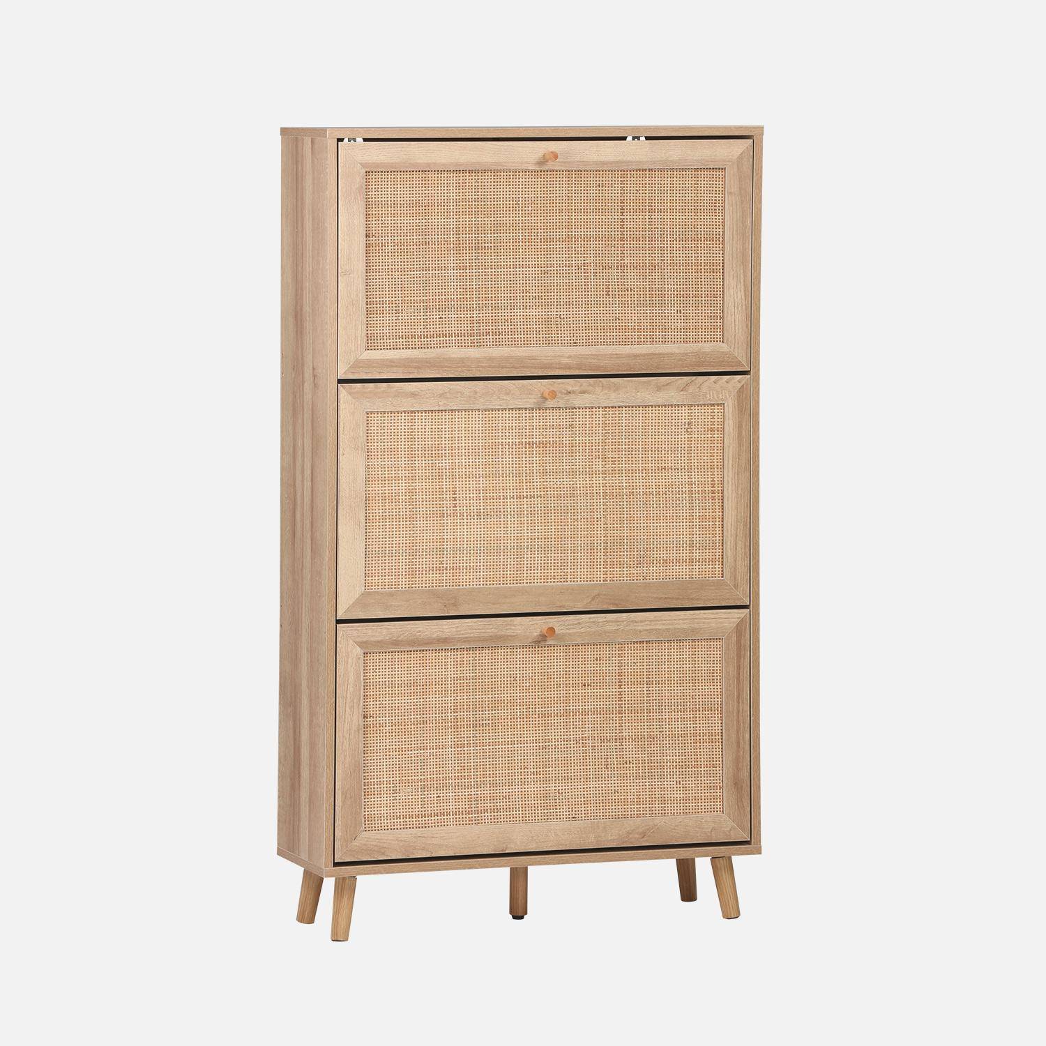 Sapateira de cana Natural - 75x26x131 cm,sweeek,Photo3