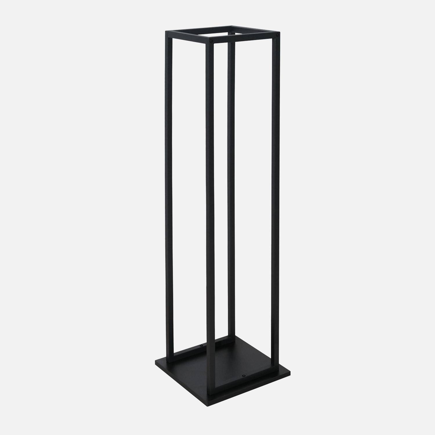 112cm interior vertical log rack, Industrielle, Black, 33x27.5x112 cm Photo1