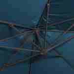 Hochwertiger quadratischer 3 x 3 m Ampelschirm - Falgos -Entenblau- Kipp-, klapp- und um 360°drehbarer seitlicher Sonnenschirm Photo6